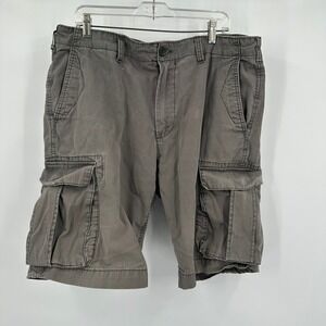 Gap Khakis Mens Lived In Short Cargo Shorts Size 38 Relaxed Cotton 12 In Inseam